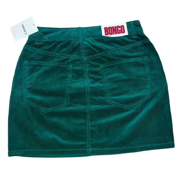 🍯 CORDUROY mini skirt•FOREVER 21•teal/blue/green - Picture 6 of 7